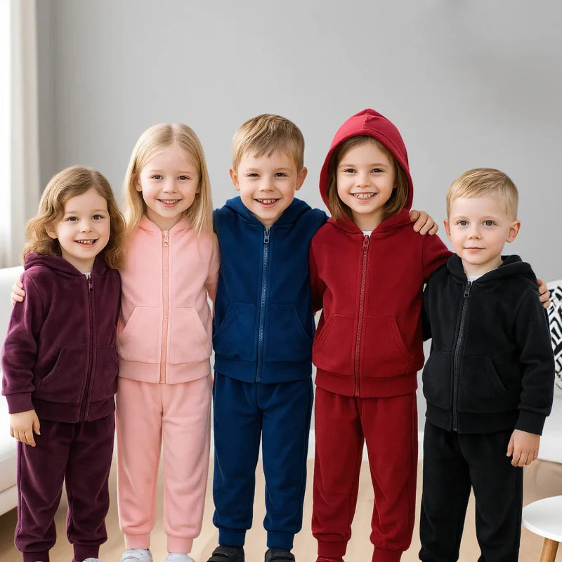 Kids Tales – Warm & Comfortable – Velvet Tracksuit for Kids