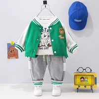 Thumbnail for Mini Fashion™ - Toddler & Adventure - 3-Piece Clothing Set Red Baseball Bear