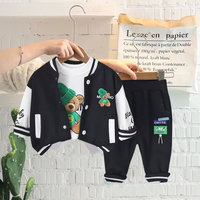 Thumbnail for Mini Fashion™ - Toddler & Adventure - 3-Piece Clothing Set Red Baseball Bear