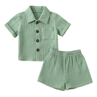 Thumbnail for Mini Fashion™ - Cotton Linen Summer Set Boys