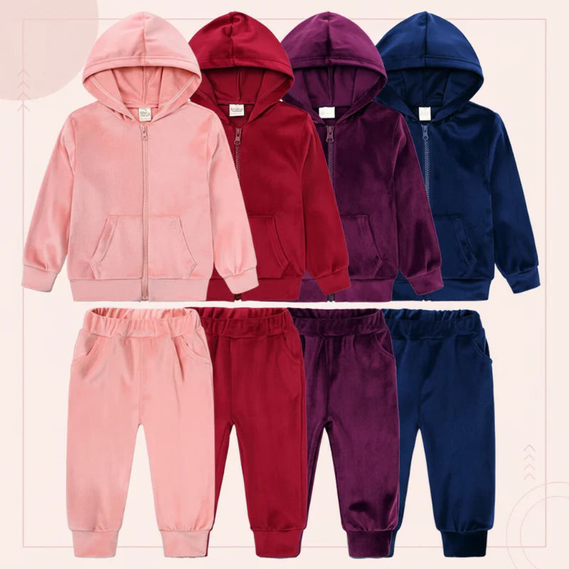 Kids Tales – Warm & Comfortable – Velvet Tracksuit for Kids