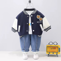 Thumbnail for Mini Fashion™ - Toddler & Adventure - 3-Piece Clothing Set Red Baseball Bear