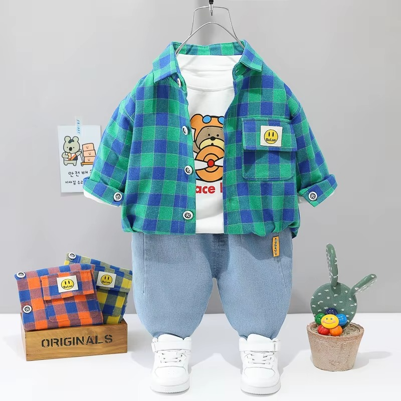 Mini Fashion™ - Toddler & Adventure - 3-Piece Clothing Set Red Baseball Bear