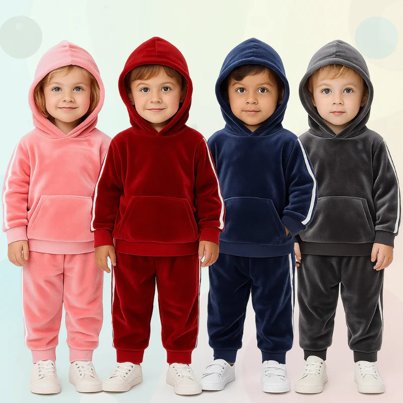 Kids Tales – Warm & Comfortable – Velvet Tracksuit for Kids