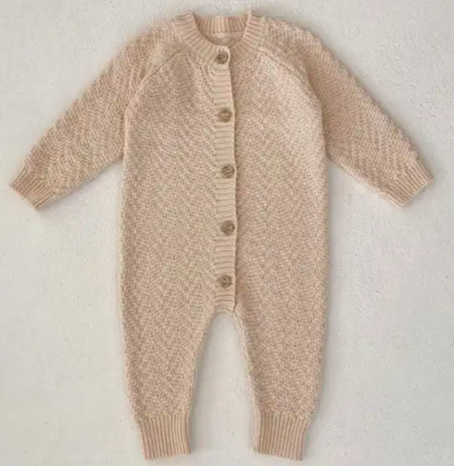 Mini Fashion™ - Beige Knitted Baby Pullover