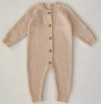 Thumbnail for Mini Fashion™ - Beige Knitted Baby Pullover