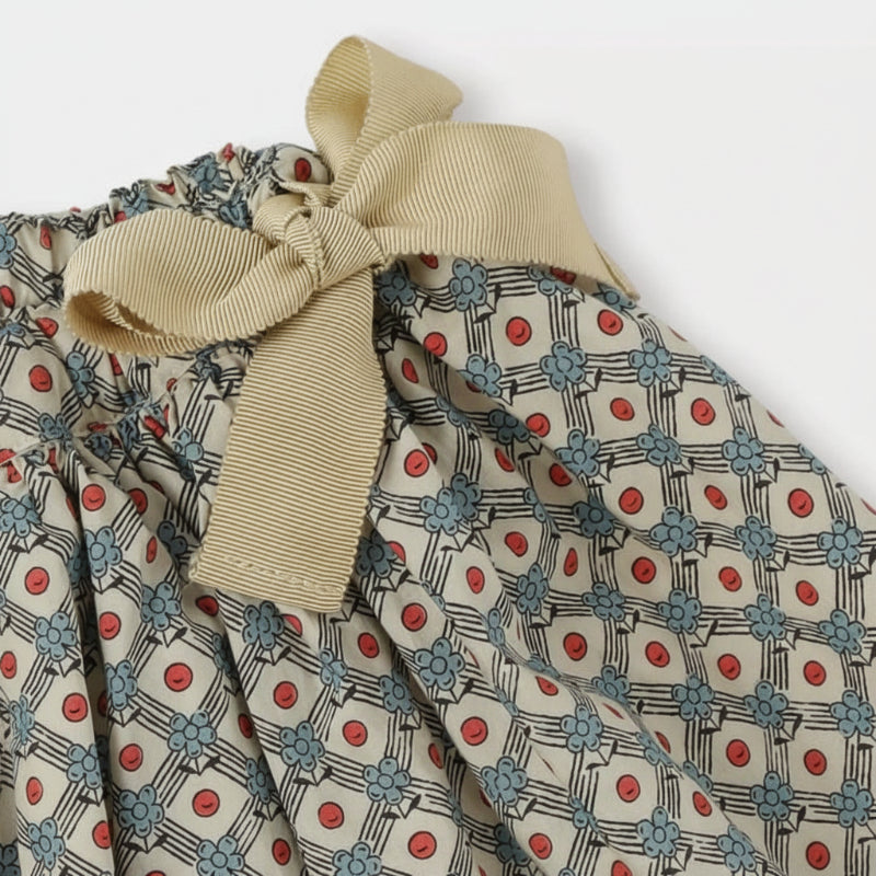 Matching Set – Comfortable & Daisy Print – Bloomers, Skirt & Blouse