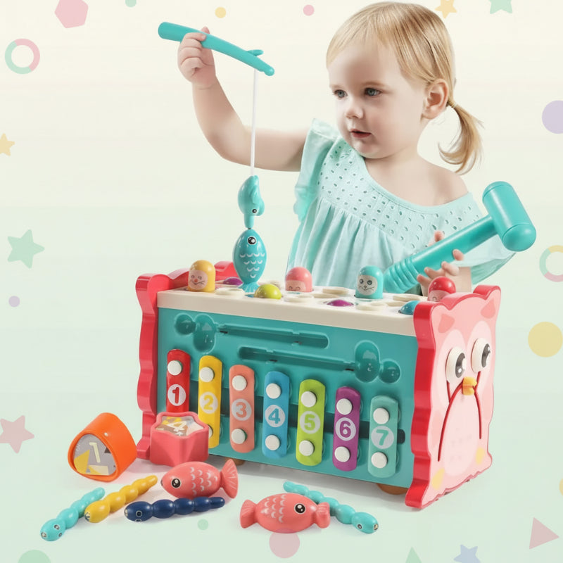 Montessori Hammering Toy – Motor Skills & Learning – 8-in-1 Play Set