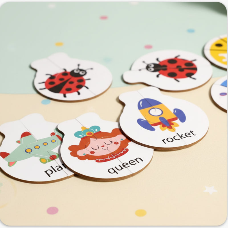 Wooden Letter Matching Game – Learning & Play – Alphabet Puzzle