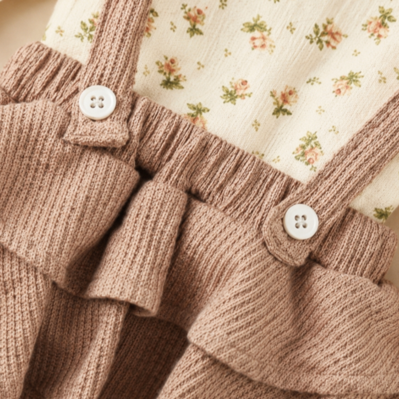 SweetPea – Baby Girl Outfit with Ruffles and a Floral Print