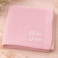 Thumbnail for Personalized Baby Blanket – Soft & Unique – Personalized Embroidered Cotton Blanket
