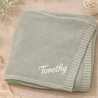 Thumbnail for Personalized Baby Blanket – Soft & Unique – Personalized Embroidered Cotton Blanket