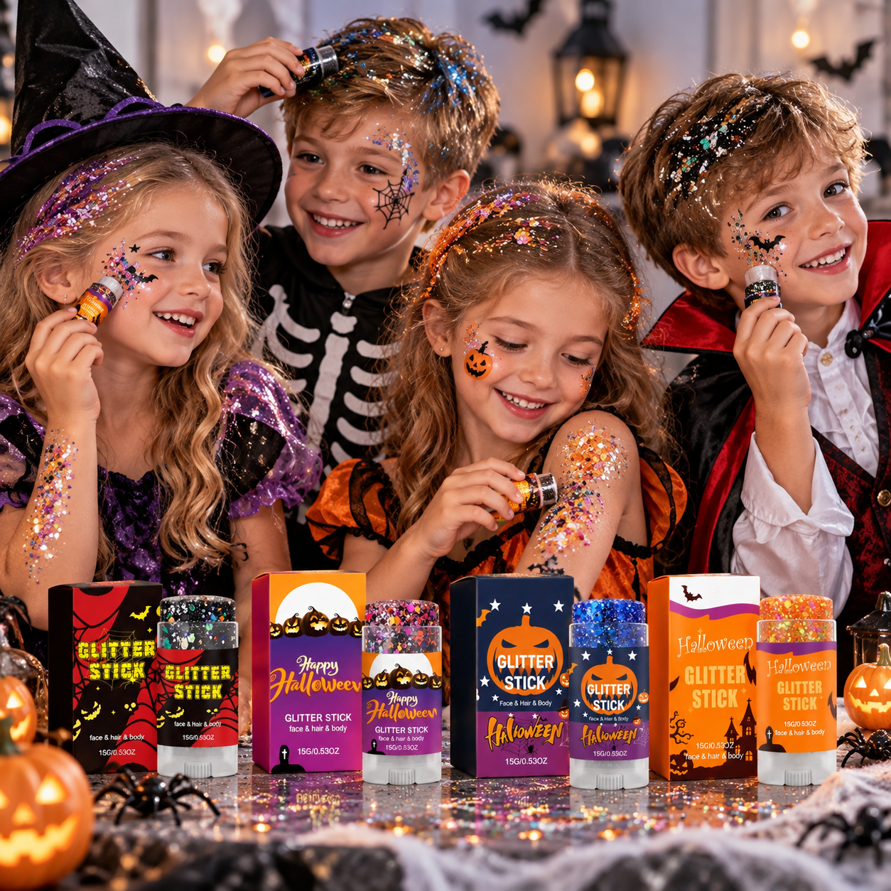 GlitterPop – Sparkling & Festive – Halloween Glitter Stick for Face, Hair, and Body