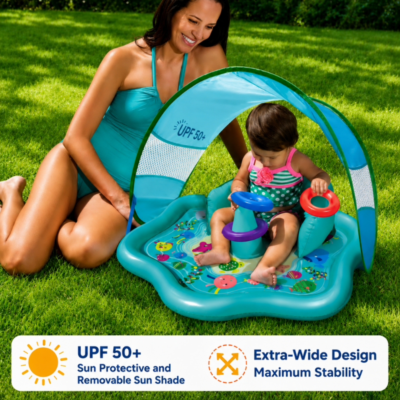 SplashPlay – Safe & Fun – Baby Pool with Sunshade