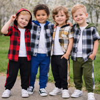 Thumbnail for Boys' Checkered Outfit – Trendy and Comfortable – Checkered Kids' Clothing Set