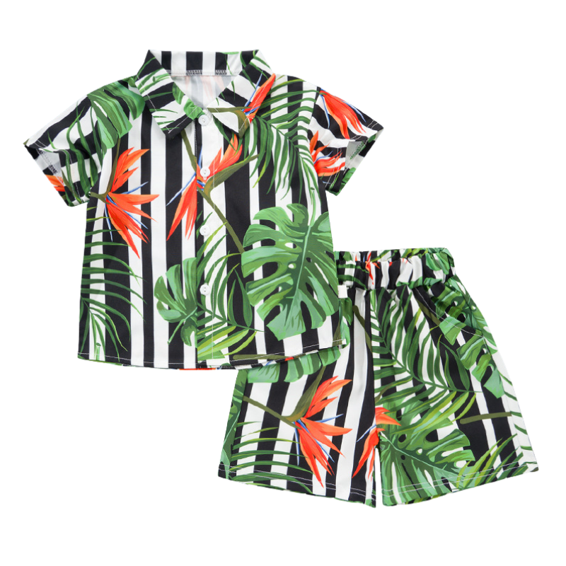 Mini Fashion™ - Fresh & Cheerful - Flowers Boys Set