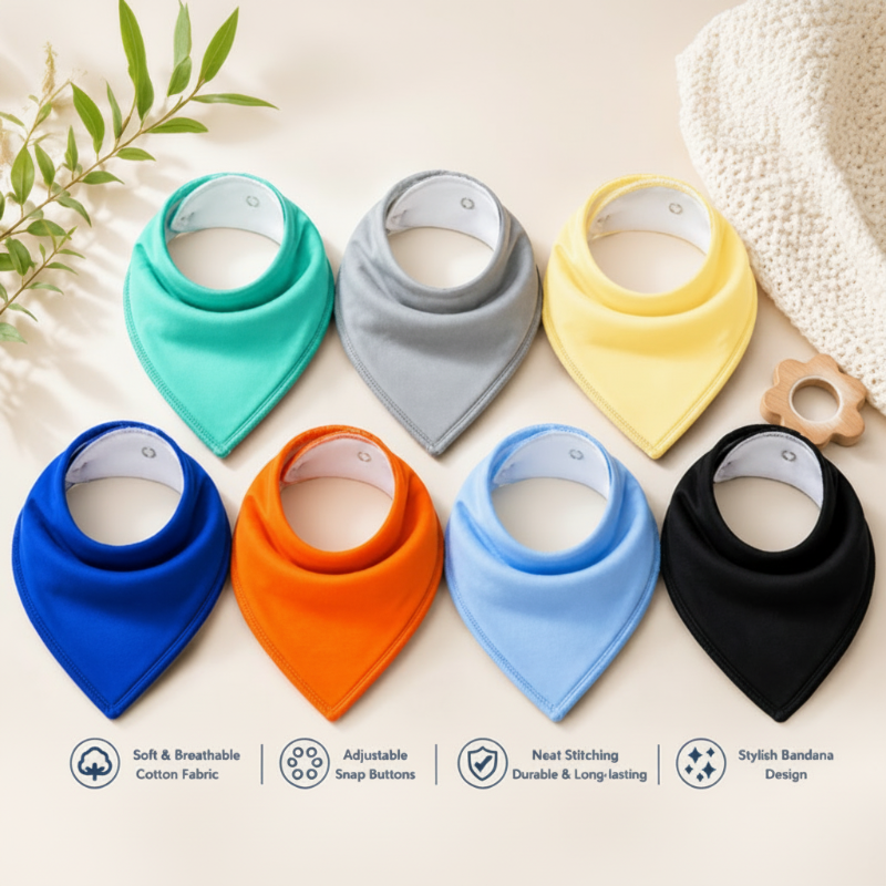 Tiny Tots – Comfortable & Practical – Baby Bibs (Set of 7)