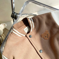 Thumbnail for Mini Fashion™ - Toddler Velvet Rib Baseball Winter Coat