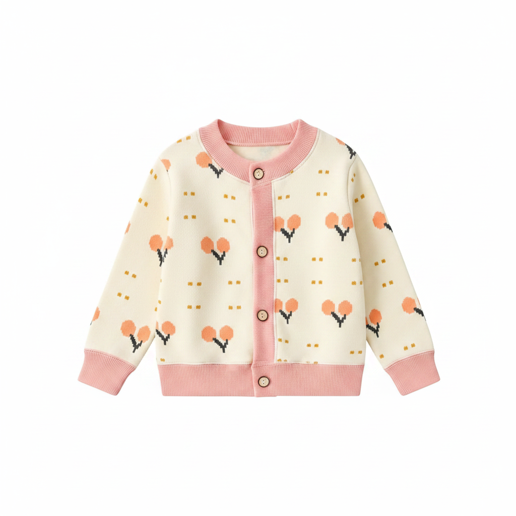 CozyCardi – Soft & Warm – Knitted Cardigan with Cute Prints