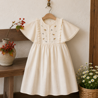 Thumbnail for Sleeveless Dress – Elegant & comfortable – Lace Collar Dress