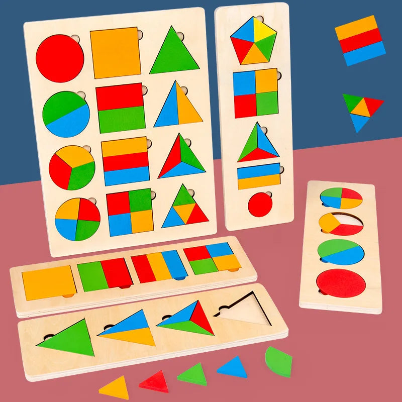 Woods™  - Geometric Montessori Puzzel