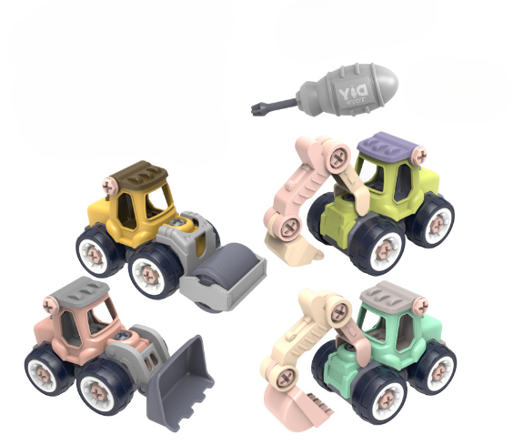 Building Masters Mini Engineering Vehicle Set™ - Mini construction vehicles