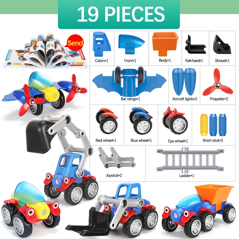 Magnetic Cars™ – Magnetic Building Fun - Magnetic Vehicles Toy Set