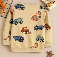 Thumbnail for TruckTales – Soft & Warm - Sweater with Colorful Construction Vehicles