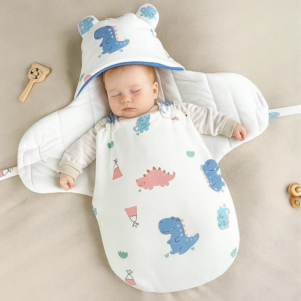 SnuggleBear – Comfort & Convenience – Cotton baby swaddle blanket for swaddling