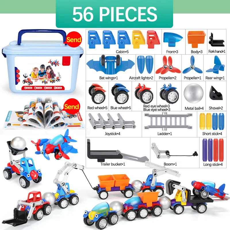 Magnetic Cars™ – Magnetic Building Fun - Magnetic Vehicles Toy Set