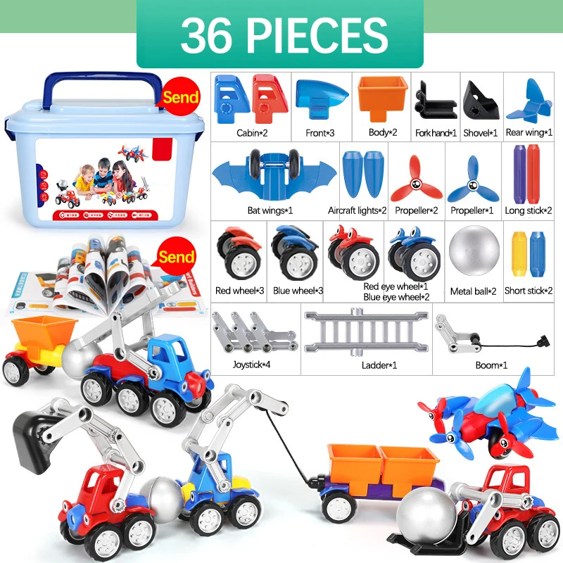 Magnetic Cars™ – Magnetic Building Fun - Magnetic Vehicles Toy Set