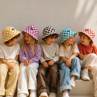 Thumbnail for Bucket Hat – Cute & Protective – Children's Checkered Hat