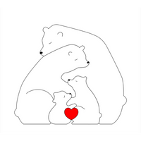 Thumbnail for Family Puzzle™ – Personalized Mother's Day Gift with a Family of Bears