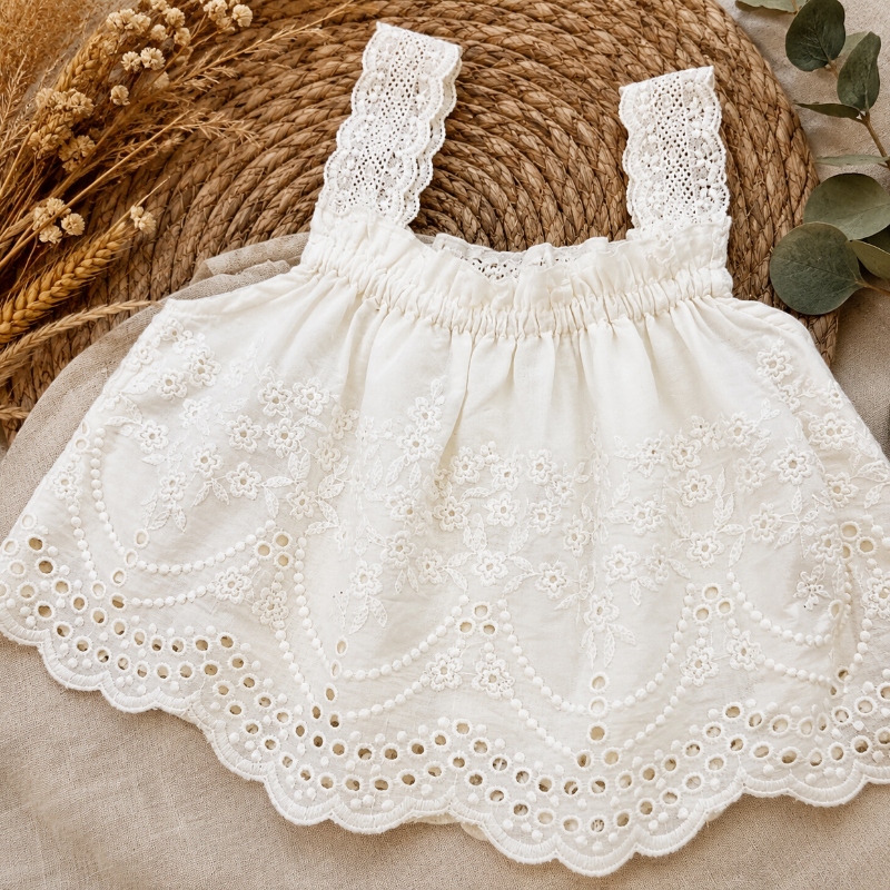TinyLuxe – Zomerset Lace Top and Wide-Leg Pants