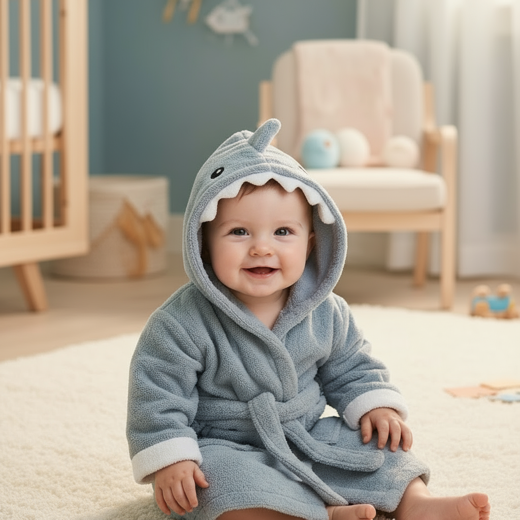 CozyNest – Soft & Absorbent – Bathrobe with Animal Design