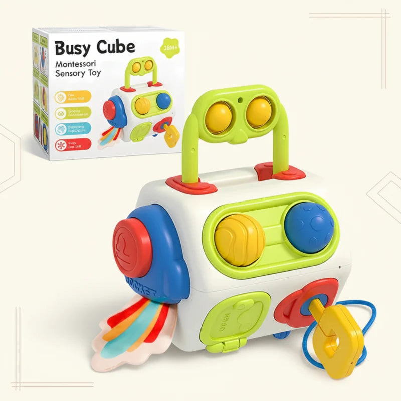 BusyCube – Smart & Playful – Montessori Fidget Cube 10-in-1