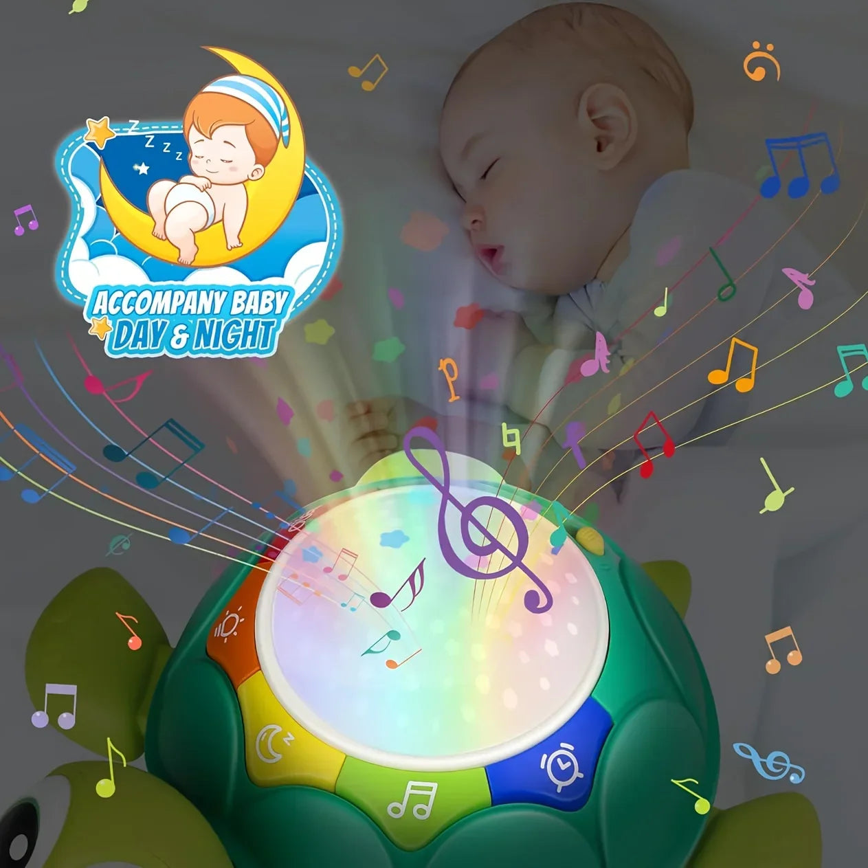 Turtle Projector™ - Encourage crawling - Star Projector