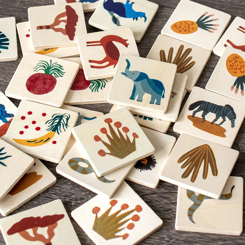 MemoryMatch – Wood & Educational – Jungle Memory Game