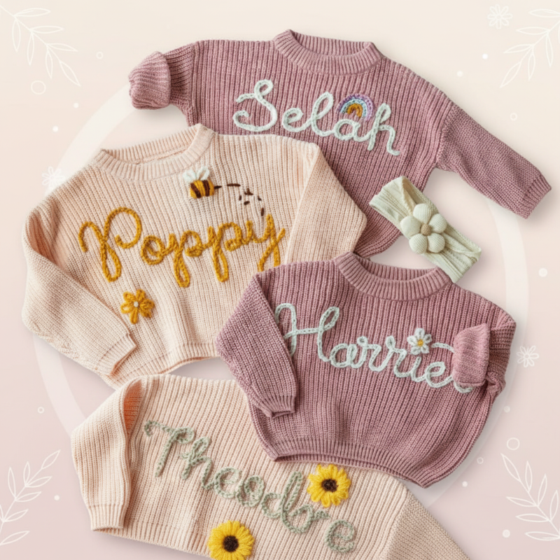 TinyStitch – Personalized Knitted Name Sweater for Children
