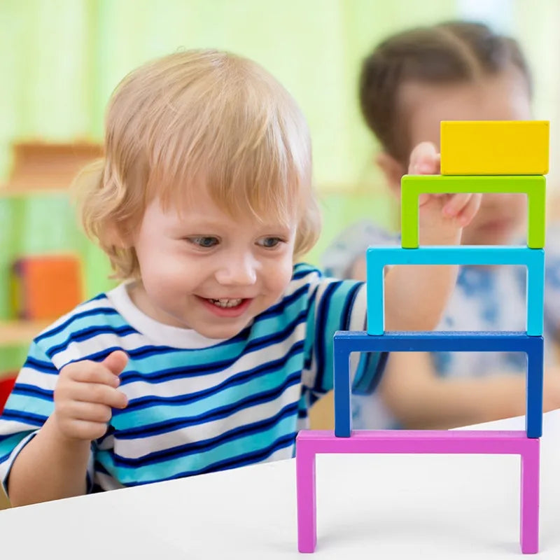 Woods™ - Colorful Explorations - Rainbow Stacking Toys