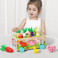 Thumbnail for Woods™ - Shape fun in a wagon - Animals and Vegetables puzzle
