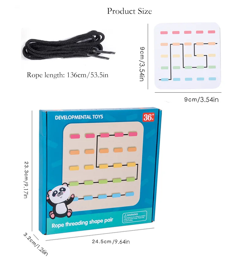 Tangle Toys™ - Knotting & Coloring - Laying patterns with string