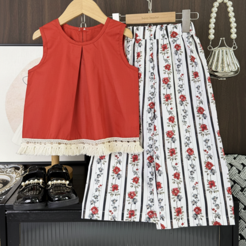 Sleeveless Tops & Pants – Soft & Stylish – Children's Summer Outfit
