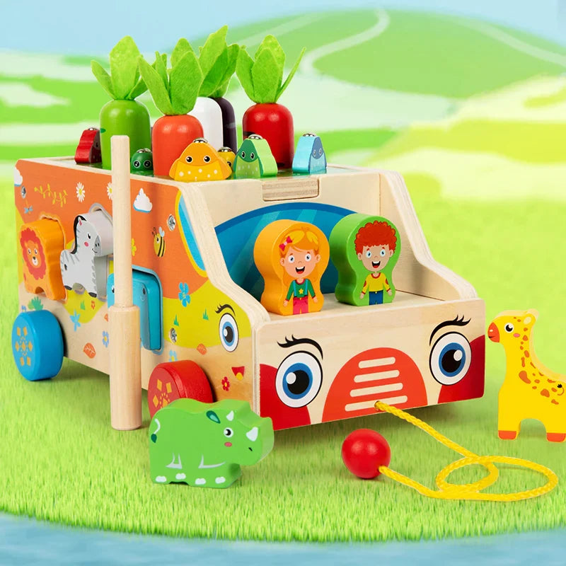 Montessori Animal Matching Toy – Educational & Interactive – Puzzle Play Car