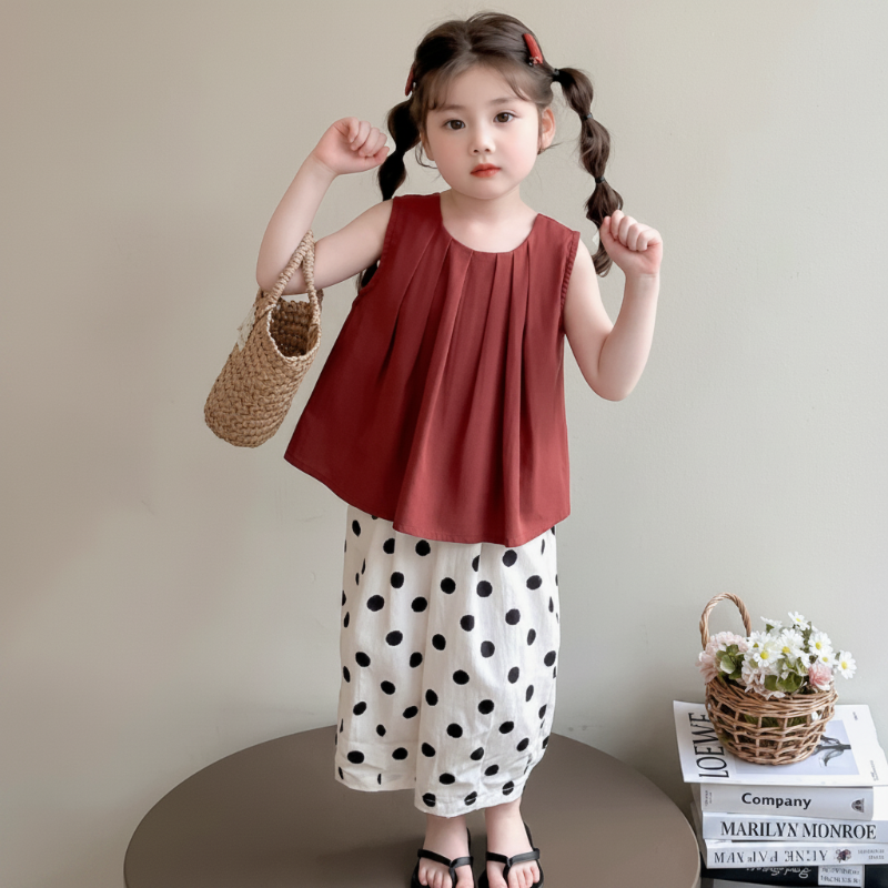 Sleeveless Tops & Pants – Soft & Stylish – Children's Summer Outfit