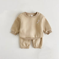 Thumbnail for Mini Fashion™ - Warm & Comfortable - Tracksuit with Floral Embroidery