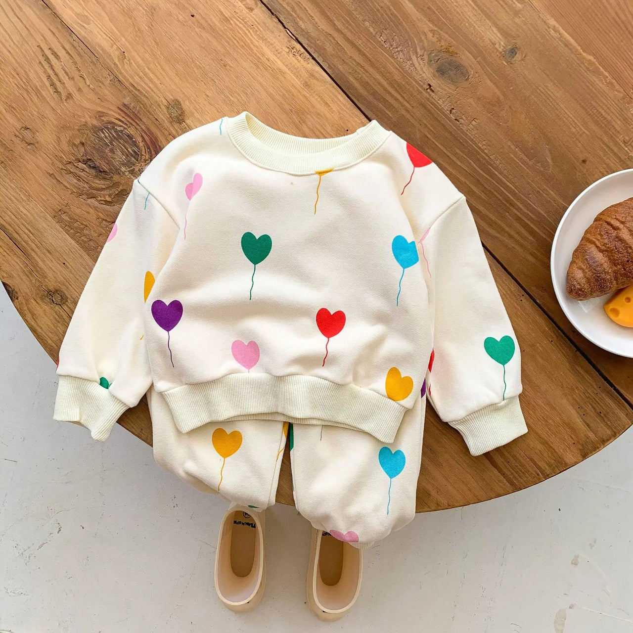 Mini Fashion™ - Super Soft & Comfortable - Colored hearts tracksuit