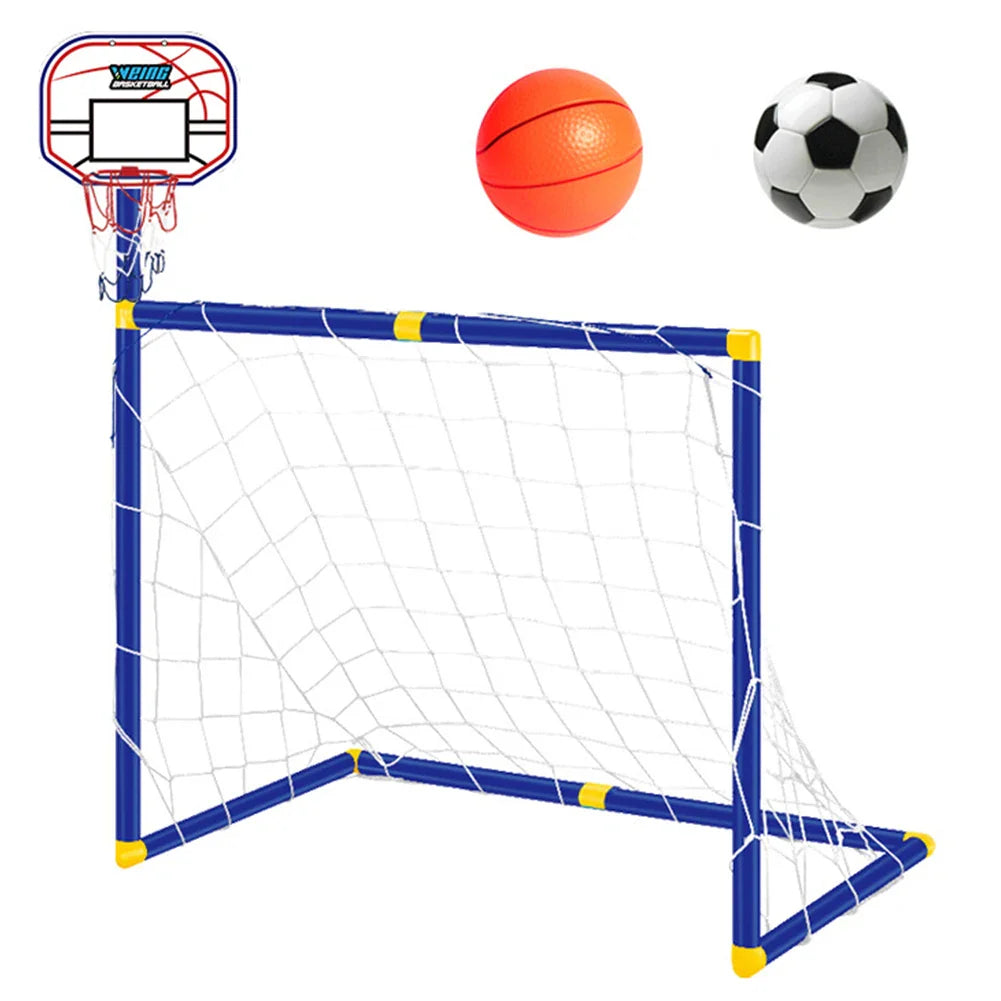 Kids Ball Games - Double Fun - Soccer & Basketball Toy Set
