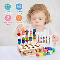 Thumbnail for Woods™ - Encourage Creativity & Improve Skills - Colorful Montessori Puzzle Set