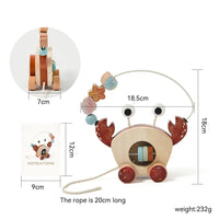 Thumbnail for Crab Pull Toy™ – Play & Learn - Wooden Crab